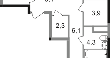 2-к. квартира, 76 м²
