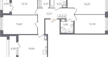 4-к. квартира, 104&nbsp;м²