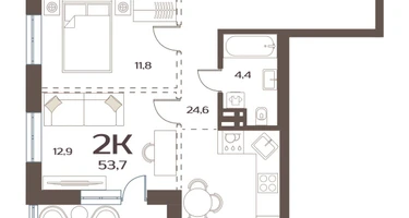 2-к. квартира, 53 м²