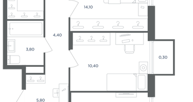 4-к. квартира, 67&nbsp;м²