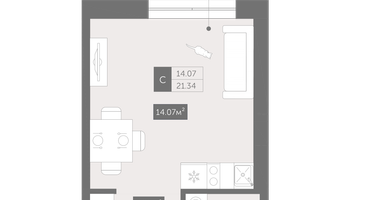 Студия, 21&nbsp;м²