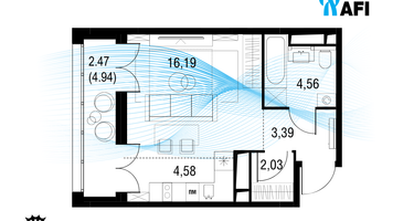 Студия, 33&nbsp;м²
