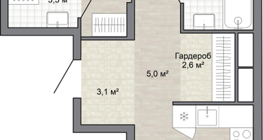 2-к. квартира, 65 м²