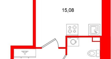 1-к. квартира, 35&nbsp;м²