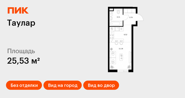 Студия, 25 м²