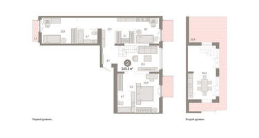 3-к. квартира, 145&nbsp;м²