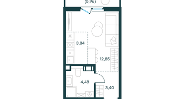 Студия, 27 м²