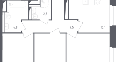 3-к. квартира, 69&nbsp;м²