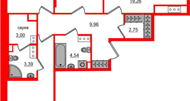 3-к. квартира, 86 м²