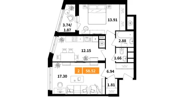 Студия, 29 м²