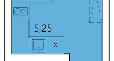 Студия, 22 м²