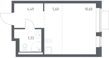 Студия, 24&nbsp;м²