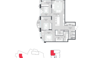 3-к. квартира, 158 м²