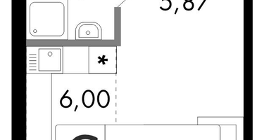Студия, 26&nbsp;м²