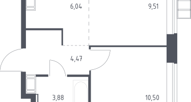 Студия, 34&nbsp;м²