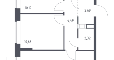 2-к. квартира, 51&nbsp;м²