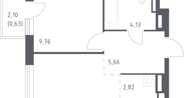 Студия, 32&nbsp;м²