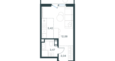 Студия, 25 м²