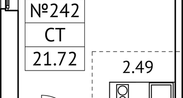 Студия, 21&nbsp;м²