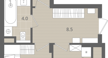 2-к. квартира, 55&nbsp;м²