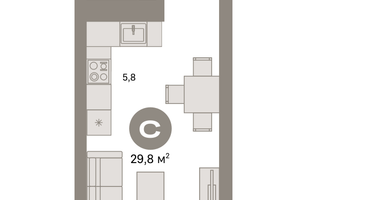 Студия, 29&nbsp;м²