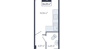 Студия, 23&nbsp;м²