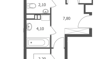2-к. квартира, 57 м²