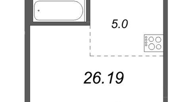 Студия, 26&nbsp;м²