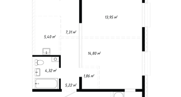 3-к. квартира, 61 м²