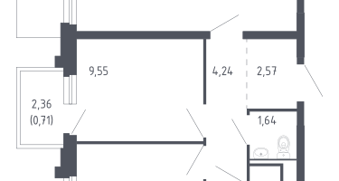 2-к. квартира, 49&nbsp;м²