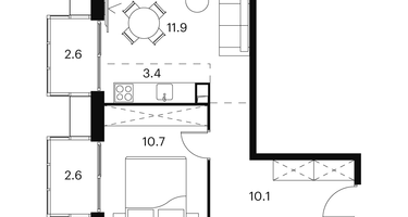 Студия, 49&nbsp;м²