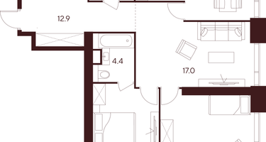 3-к. квартира, 76&nbsp;м²