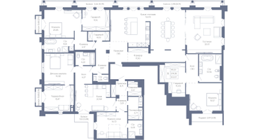 6-к. квартира, 351 м²