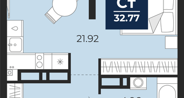 Студия, 32 м²