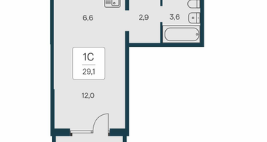 Студия, 28&nbsp;м²