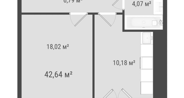 1-к. квартира, 40&nbsp;м²