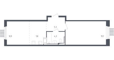 Студия, 47&nbsp;м²
