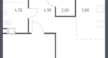 Студия, 37&nbsp;м²