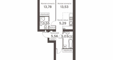 3-к. квартира, 65&nbsp;м²