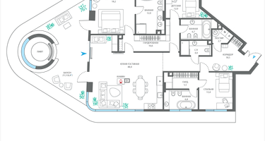 4-к. квартира, 171 м²