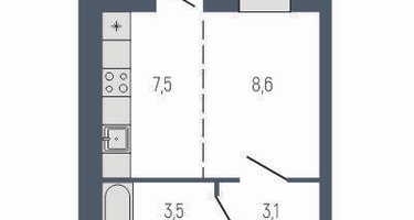 Студия, 25 м²