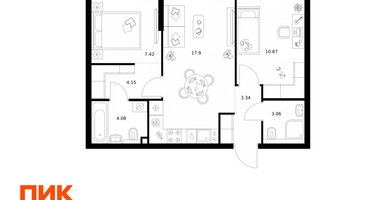 2-к. квартира, 50 м²
