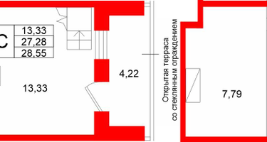 Студия, 27&nbsp;м²