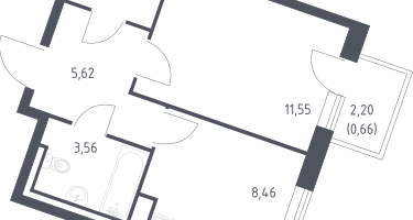1-к. квартира, 32&nbsp;м²