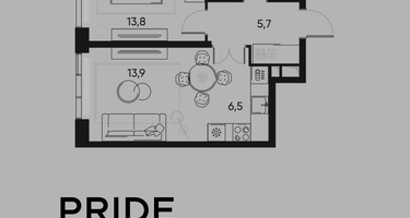 2-к. квартира, 45&nbsp;м²