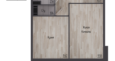 1-к. квартира, 32&nbsp;м²