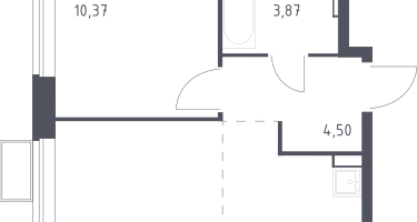 Студия, 34&nbsp;м²