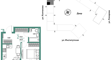 Студия, 37&nbsp;м²