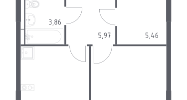 1-к. квартира, 36&nbsp;м²