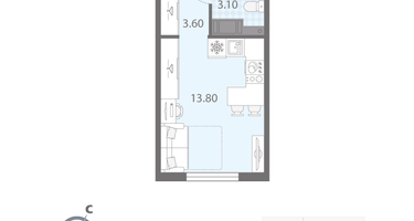 Студия, 20&nbsp;м²
